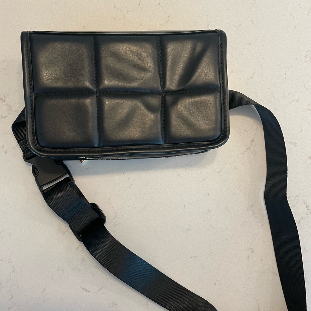 Black Quilted Crossbody Bag